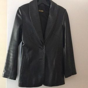 Leather blazer